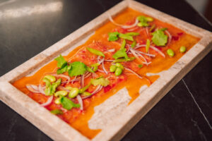 One of the starters that is served by Criollo Restaurant: Fusion cuisine with Latin flavours